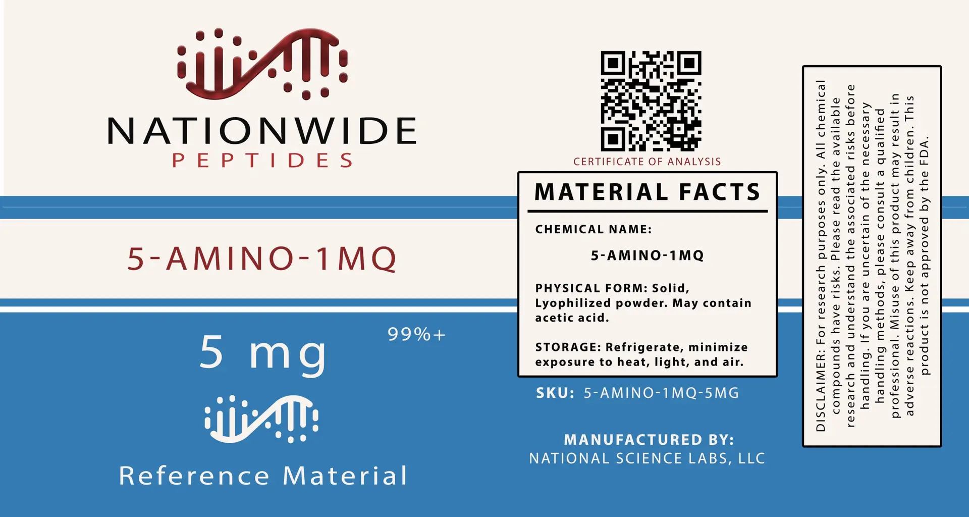 5 amino 1mq modern aminos 5-Amino-1MQ Peptide – Nationwide Peptides by National Science Labs, LLC
