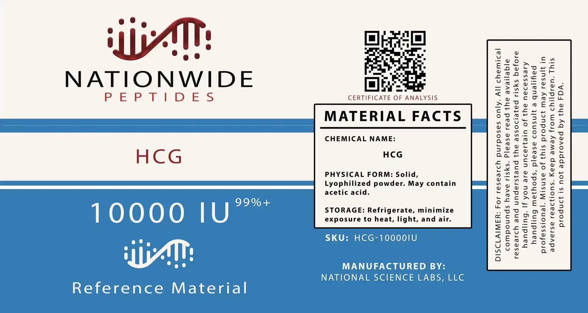 how much bac water for 10000 iu hcg HCG Peptide | ≥99% Pure
