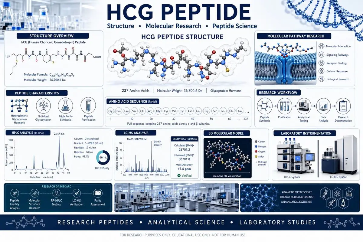 HCG peptide laboratory research dashboard